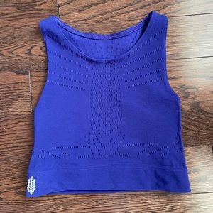 Free People dark blue/purple top w/ cutout design
